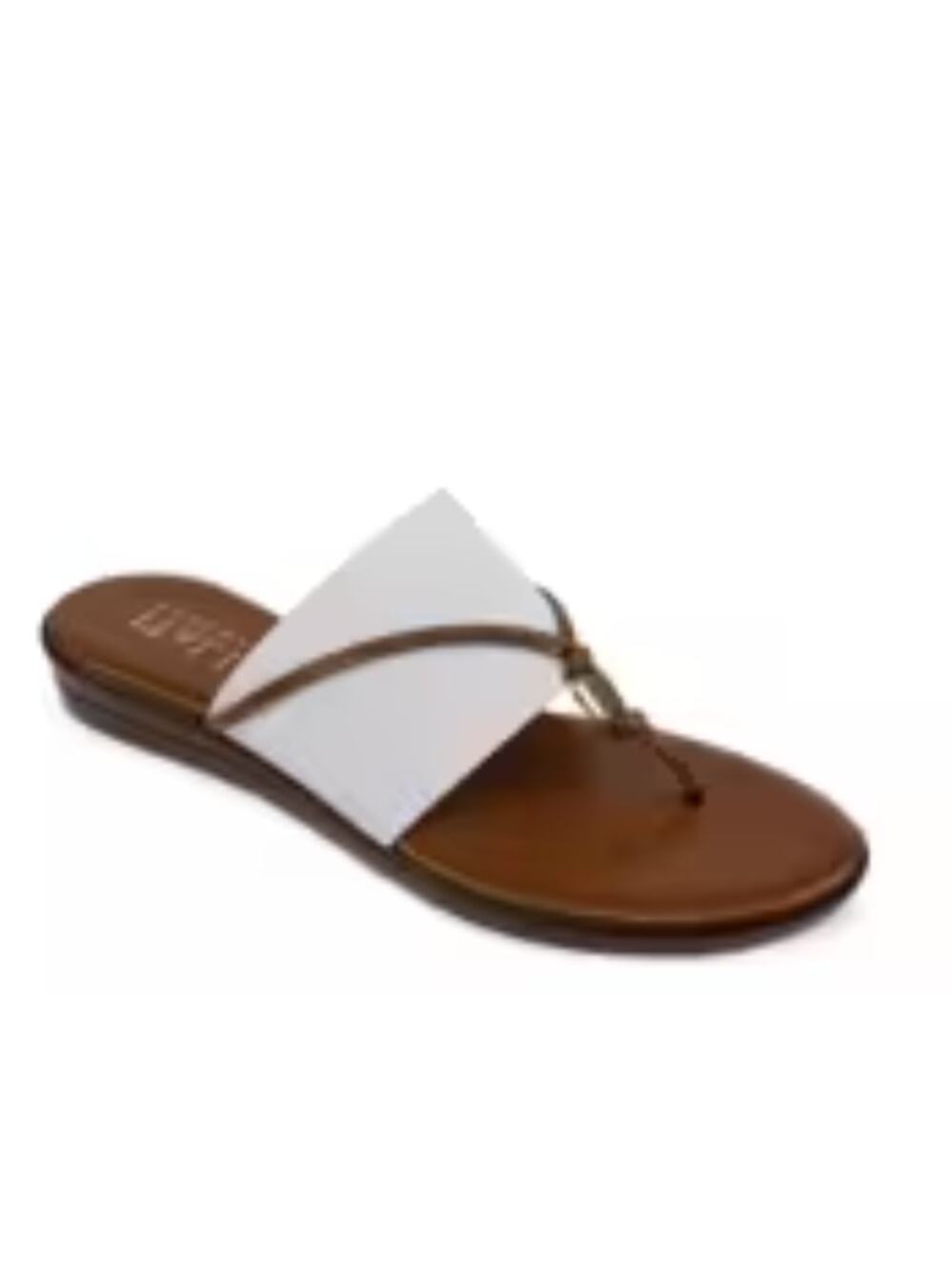 Italian Shoemakers Camy White Thong Sandals Size 10 Slip On Comfort
